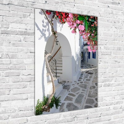 Foto obraz szkło hartowane pionowy Grecka wioska