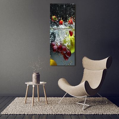 Foto obraz zdjęcie na szkle pionowy Owoce pod wodą