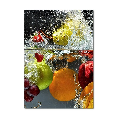 Foto obraz zdjęcie na szkle pionowy Owoce pod wodą