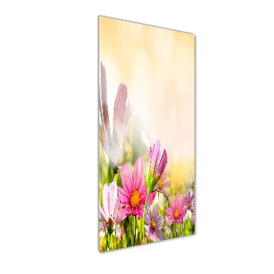 Foto obraz szkło hartowane pionowy Polne kwiaty