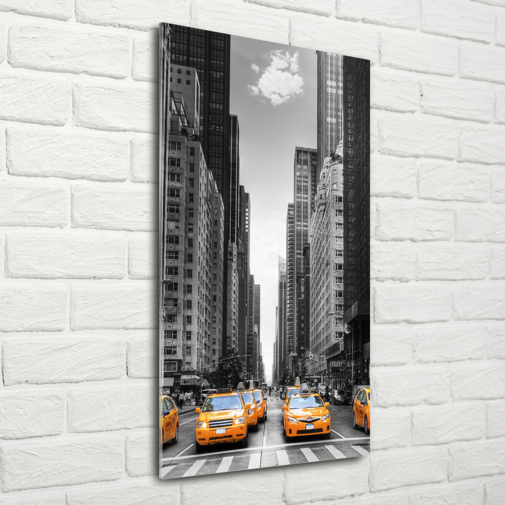 Foto obraz na szkle pionowy Taksówki Nowy Jork