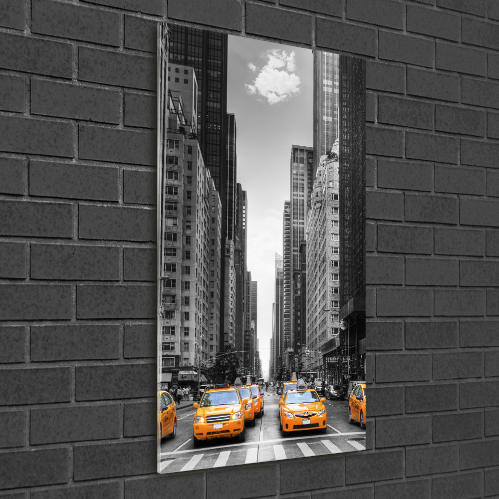 Foto obraz na szkle pionowy Taksówki Nowy Jork