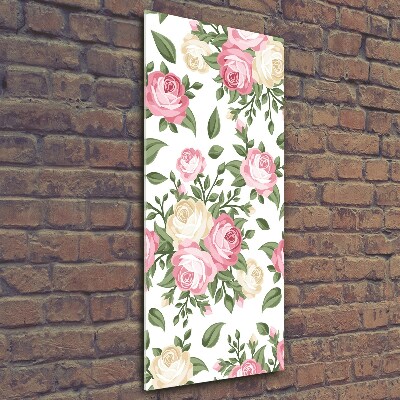 Nowoczesny foto obraz na ścianę pionowy Róże