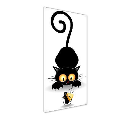 Foto obraz szkło hartowane pionowy Kot i mysz