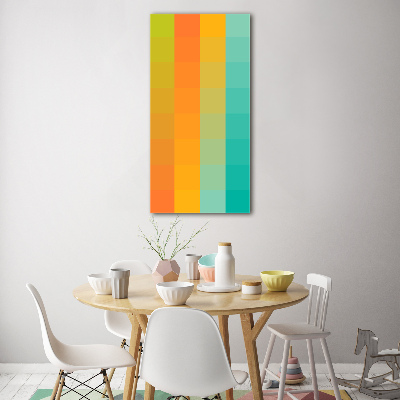 Foto-obraz na szkle pionowy Kolorowe kwadraty
