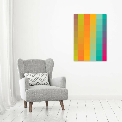 Foto-obraz na szkle pionowy Kolorowe kwadraty