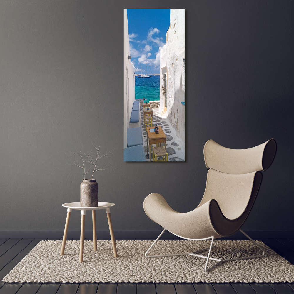 Foto obraz na szkle pionowy Greckie uliczki