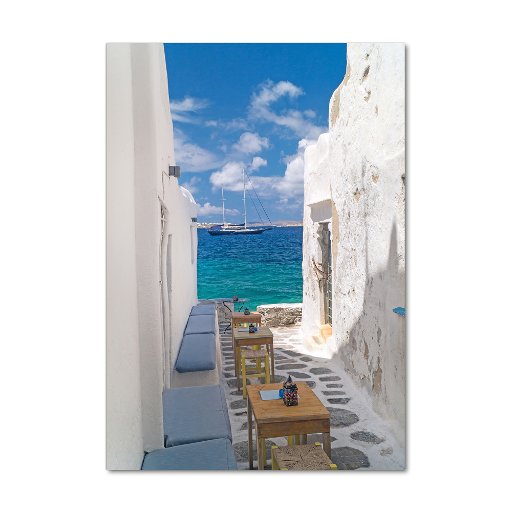 Foto obraz na szkle pionowy Greckie uliczki