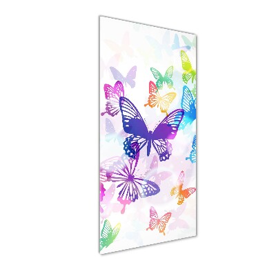 Foto obraz szklany pionowy Kolorowe motyle