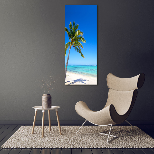 Foto obraz szklany pionowy Tropikalna plaża