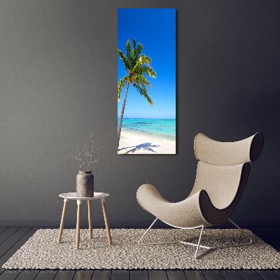 Foto obraz szklany pionowy Tropikalna plaża
