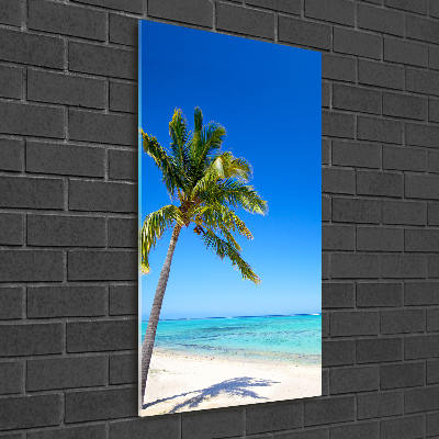 Foto obraz szklany pionowy Tropikalna plaża