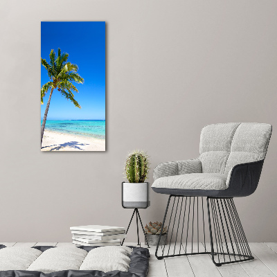 Foto obraz szklany pionowy Tropikalna plaża