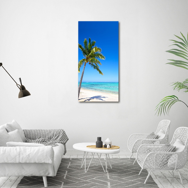 Foto obraz szklany pionowy Tropikalna plaża