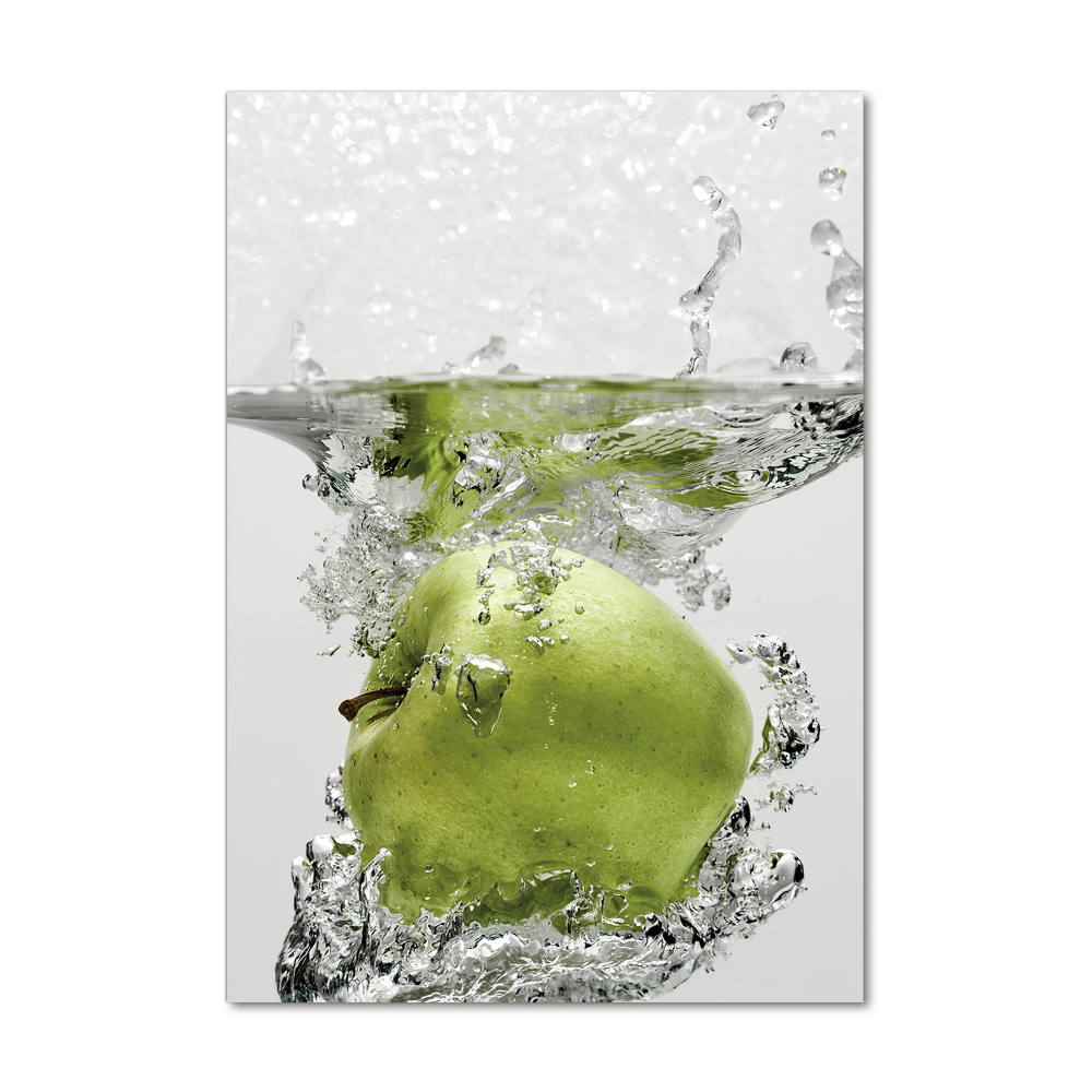 Foto obraz na szkle pionowy Jabłko pod wodą