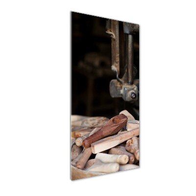 Foto obraz na szkle pionowy Drewniane narzędzia