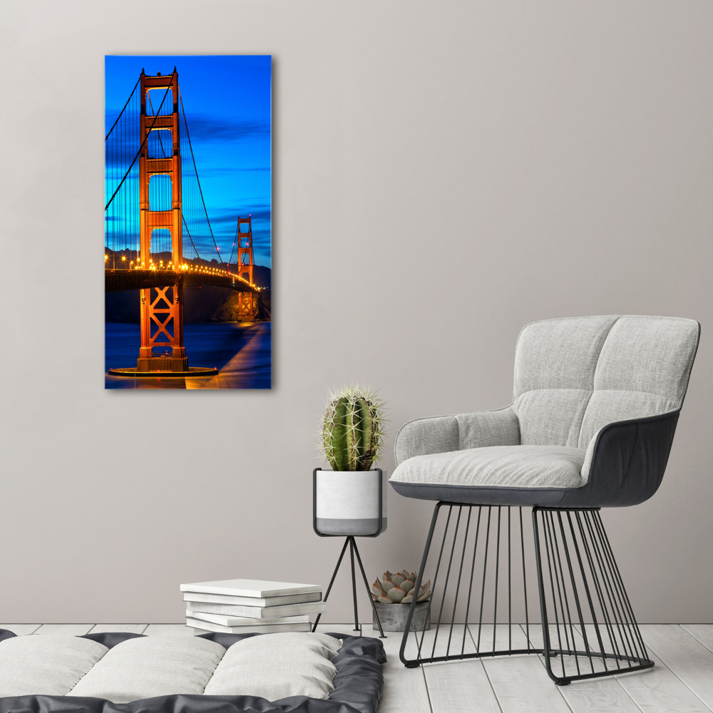 Foto obraz na szkle pionowy Most San Francisco