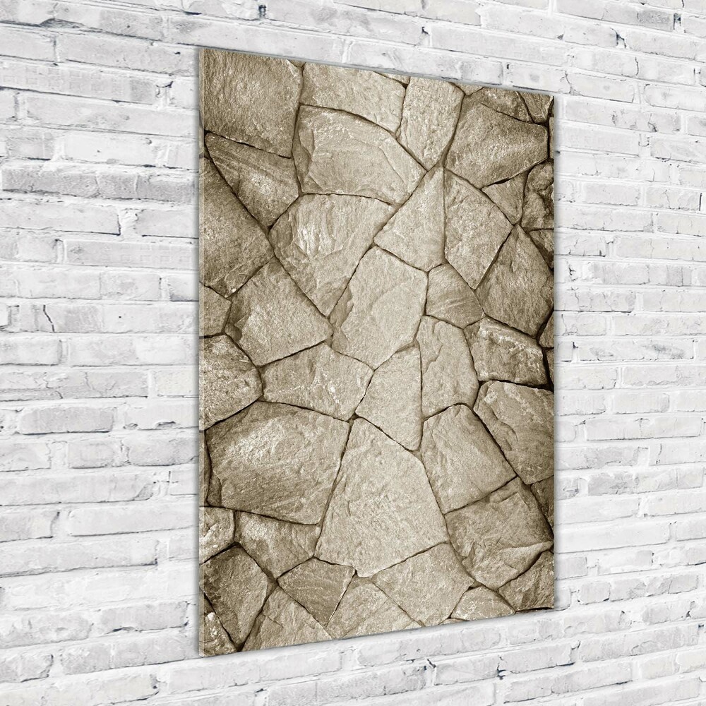 Foto obraz na szkle pionowy Ściana z kamienia