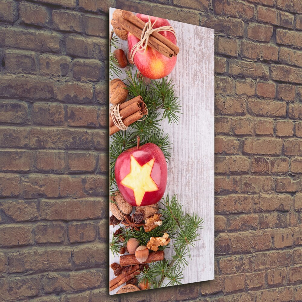 Foto obraz na szkle pionowy Świąteczne jabłka