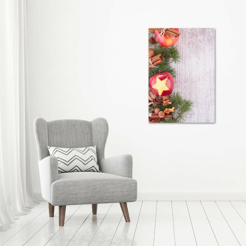 Foto obraz na szkle pionowy Świąteczne jabłka