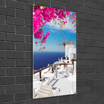 Foto obraz szklany pionowy Santorini Grecja