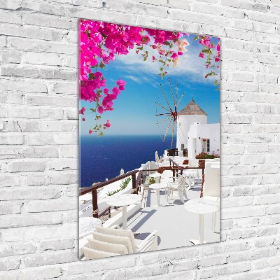 Foto obraz szklany pionowy Santorini Grecja
