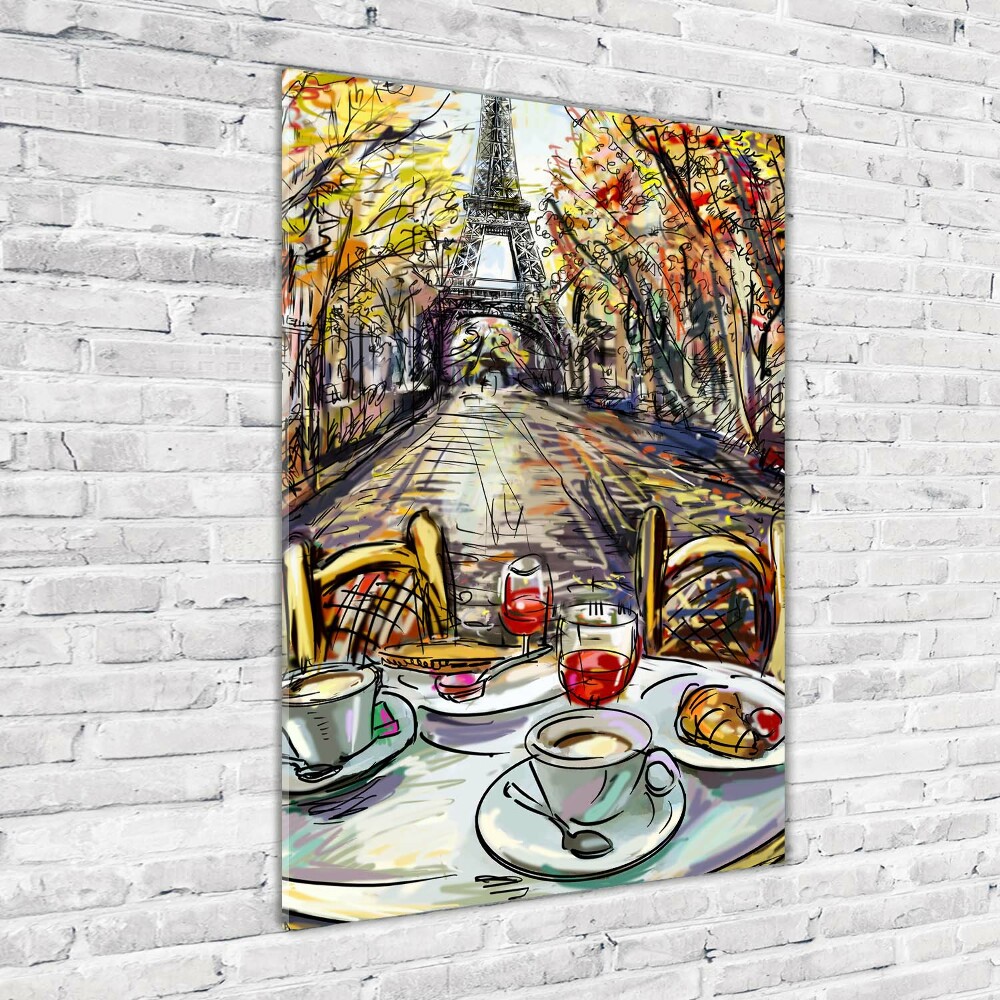 Foto obraz na szkle pionowy Śniadanie w Paryżu