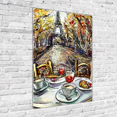 Foto obraz na szkle pionowy Śniadanie w Paryżu