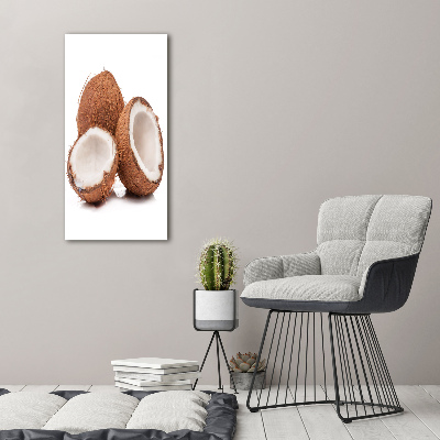 Fotoobraz szklany na ścianę do salonu pionowy Kokos