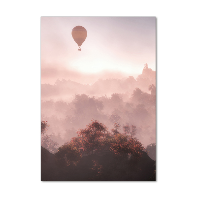 Foto obraz na szkle pionowy Latający balon las