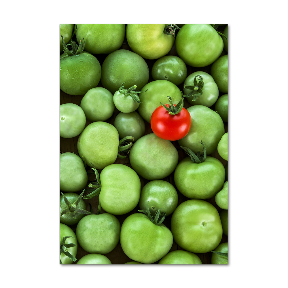 Foto obraz szklany pionowy Czerwony pomidor