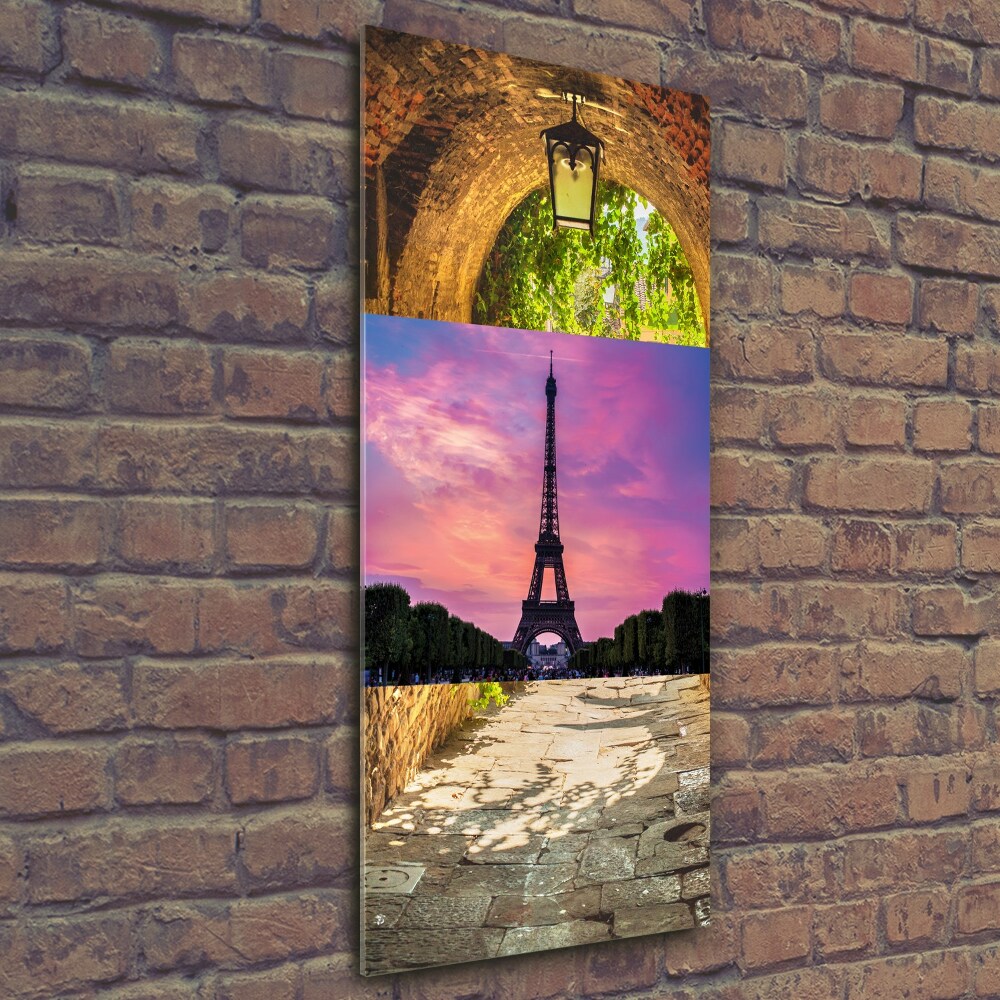 Foto obraz na szkle pionowy Wieża Eiffla Paryż