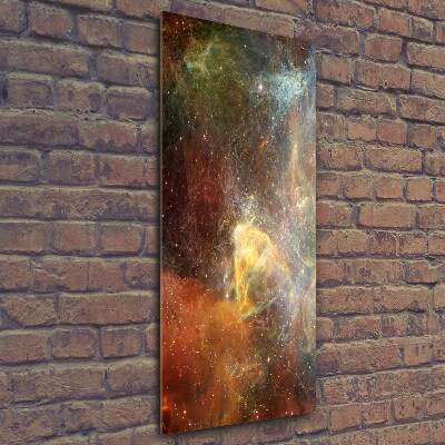 Nowoczesny szklany obraz ze zdjęcia pionowy Kosmos