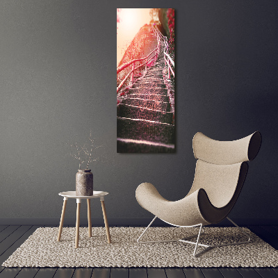 Foto obraz na szkle pionowy Schody w górach