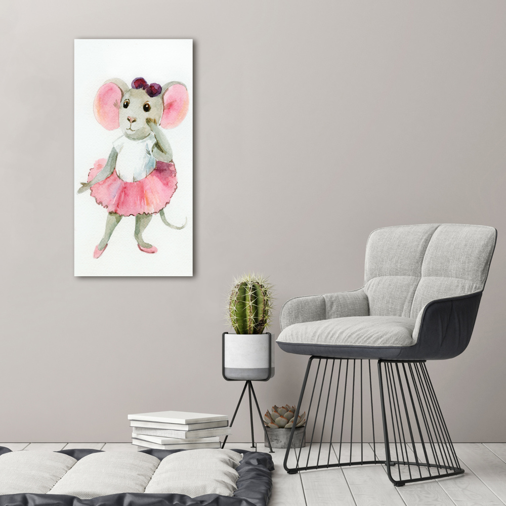 Foto obraz zdjęcie na szkle pionowy Mysz baletnica