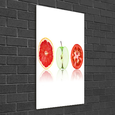 Foto obraz na szkle pionowy Owoce i warzywa