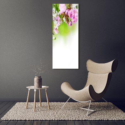 Foto obraz na szkle pionowy Wiosenne kwiaty
