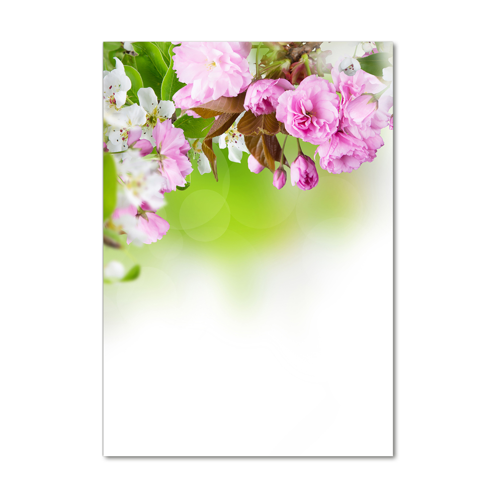 Foto obraz na szkle pionowy Wiosenne kwiaty