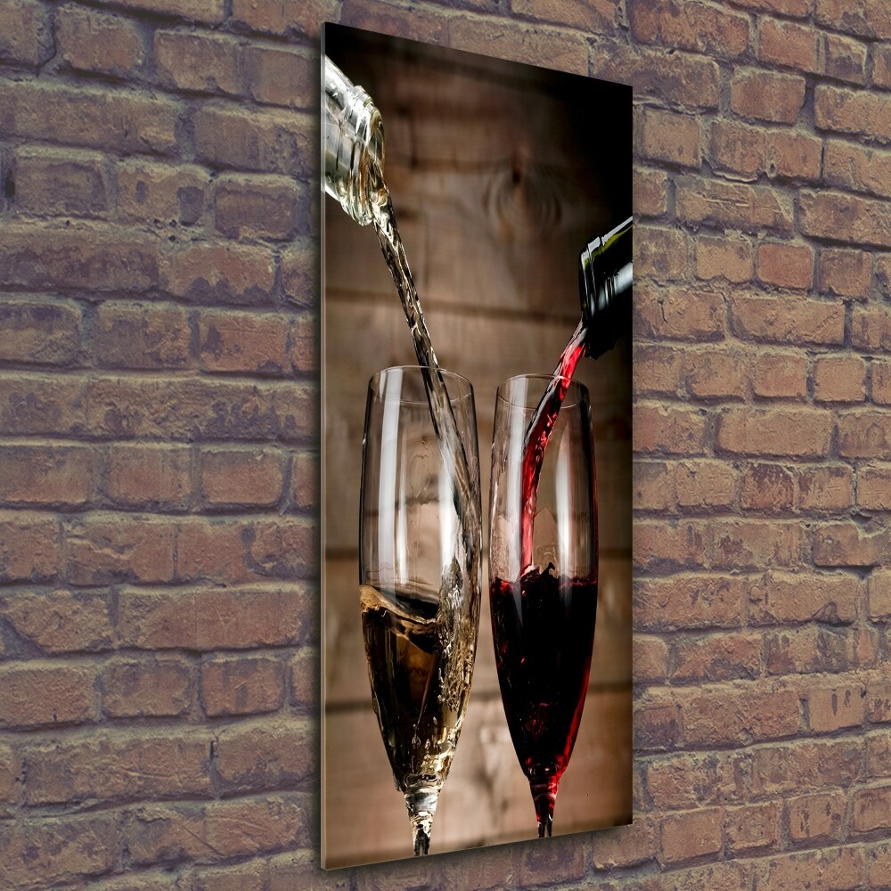 Foto obraz na szkle pionowy Wino w kieliszkach