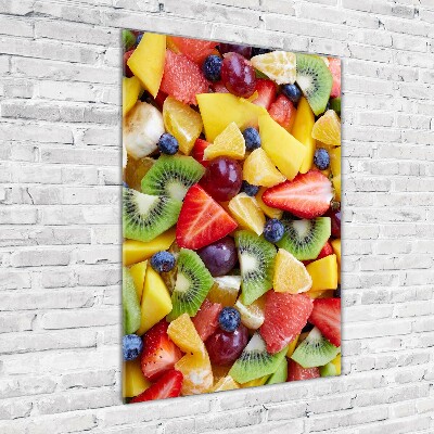 Foto obraz na szkle pionowy Pokrojone owoce