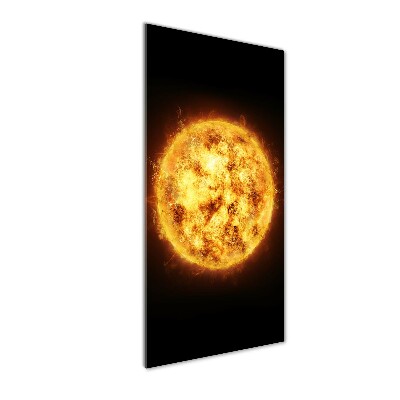 Nowoczesny szklany obraz ze zdjęcia pionowy Słońce