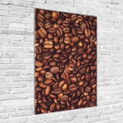 Foto obraz szkło hartowane pionowy Ziarna kawy