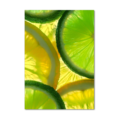 Foto obraz na szkle pionowy Limonka i cytryna