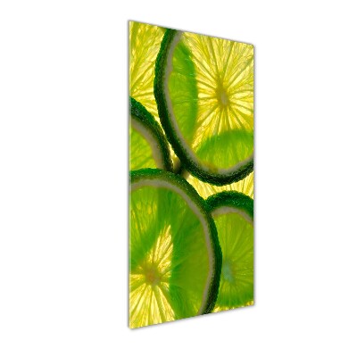 Foto obraz na szkle pionowy Plastry limonki
