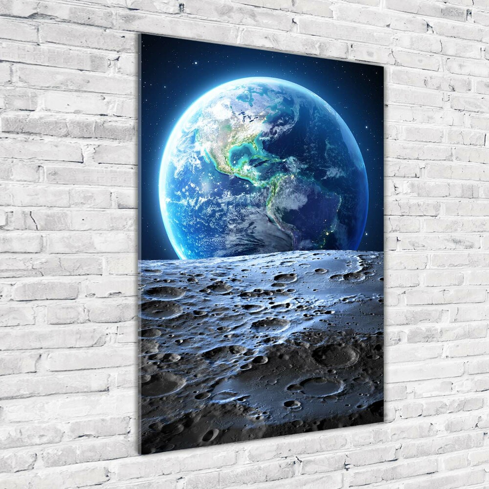 Foto obraz zdjęcie na szkle pionowy Planeta Ziemia