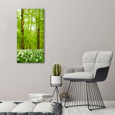 Foto obraz zdjęcie na szkle pionowy Kwiaty w lesie