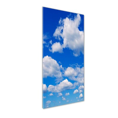 Foto obraz szklany pionowy Chmury na niebie
