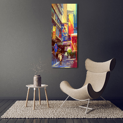 Foto obraz na szkle pionowy Kolorowe miasto