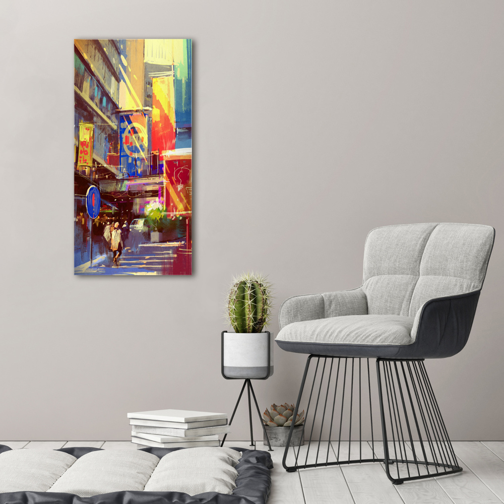 Foto obraz na szkle pionowy Kolorowe miasto