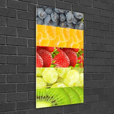 Fotoobraz szklany na ścianę do salonu pionowy Owoce